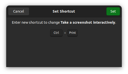 Set Shortcut