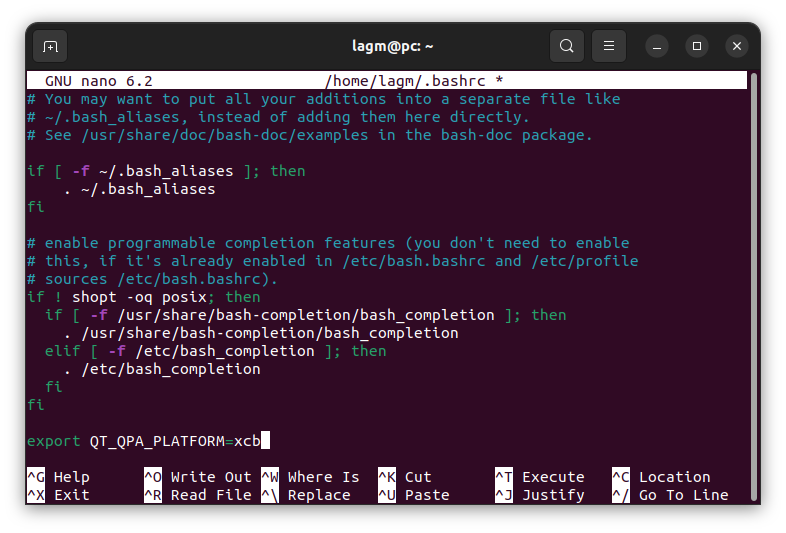 variable QT_QPA_PLATFORM